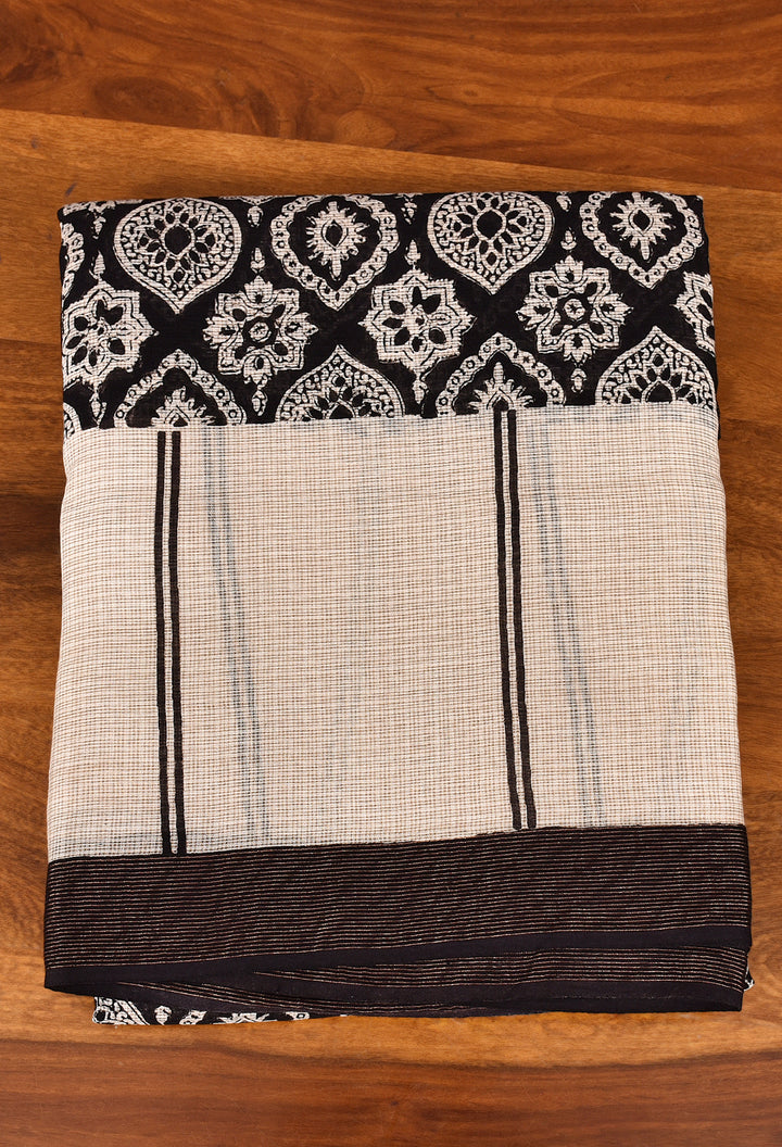 SMRITI : AJRAKH HANDBLOCK KOTA MULBERRY SILK SAREE