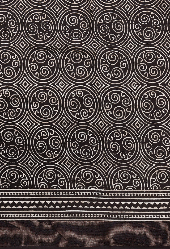 PAYALIYA  : AJRAKH HANDBLOCK KOTA MULBERRY SILK SAREE