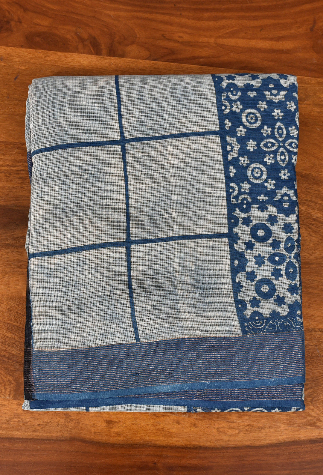DHANUKA : AJRAKH HANDBLOCK KOTA MULBERRY SILK SAREE