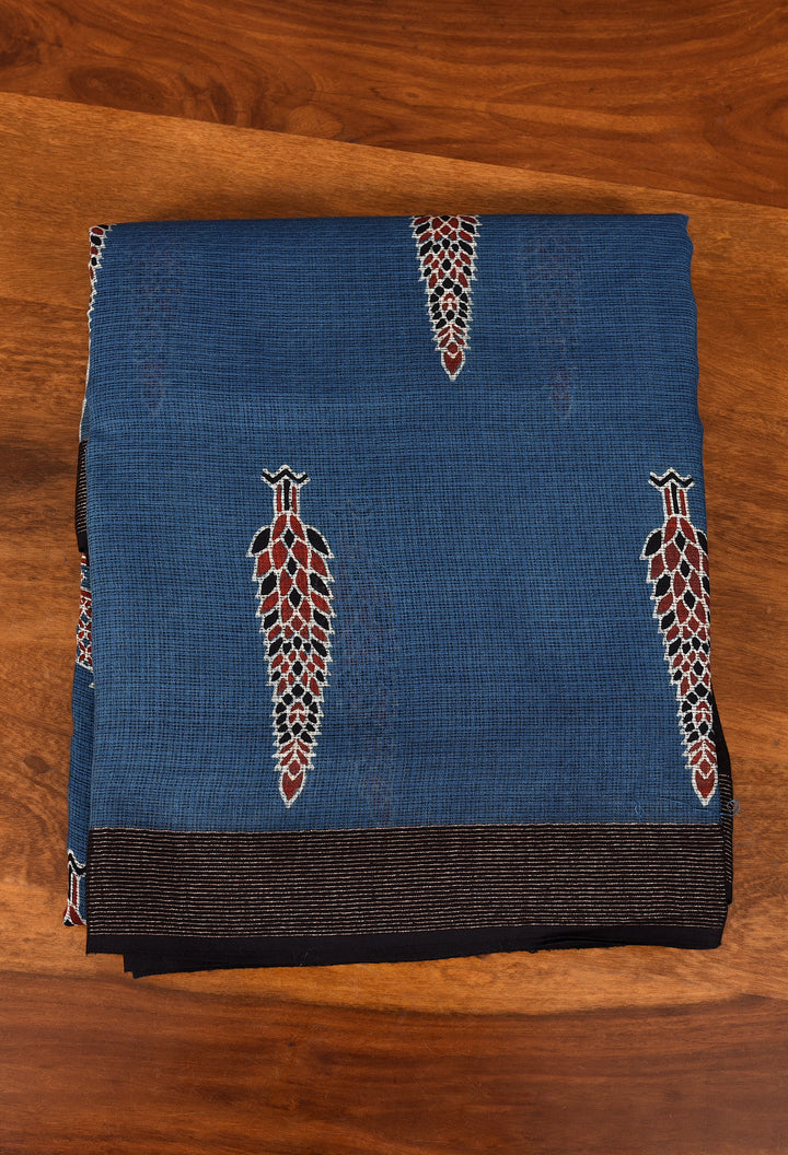 SILKY : AJRAKH HANDBLOCK KOTA MULBERRY SILK SAREE