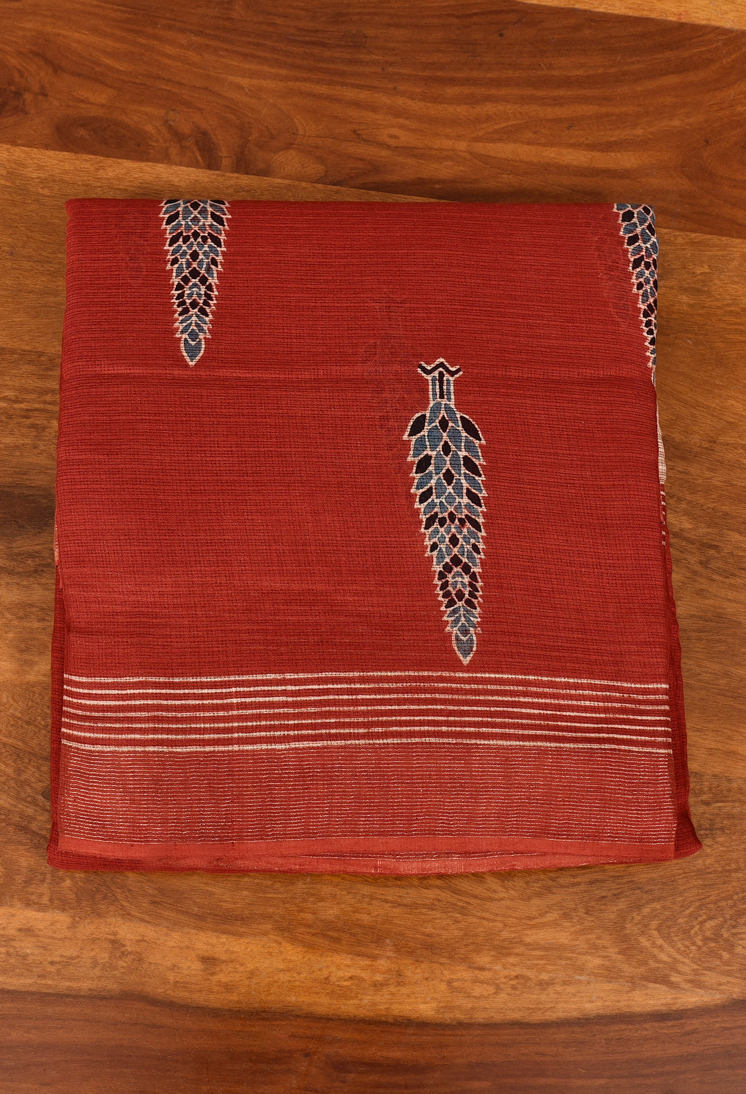 ADITHI : AJRAKH HANDBLOCK KOTA MULBERRY SILK SAREE