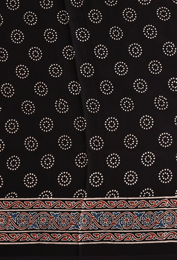 RENIKA : AJRAKH HANDBLOCK MODAL SILK SAREE