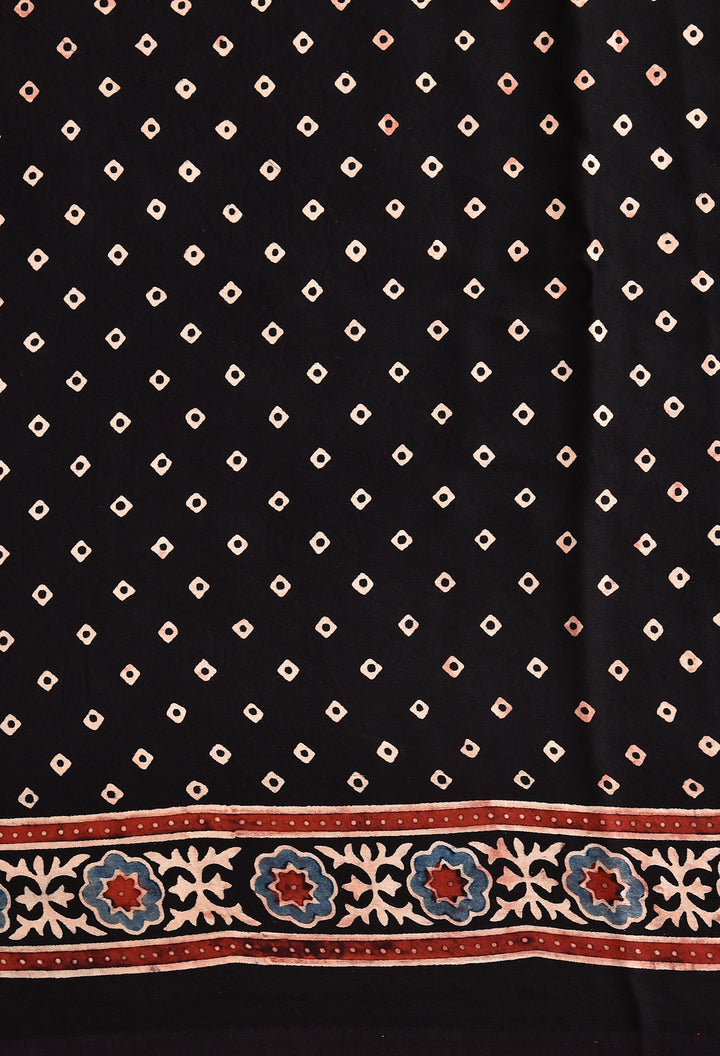 MAAYA  : AJRAKH HANDBLOCK MODAL SILK SAREE