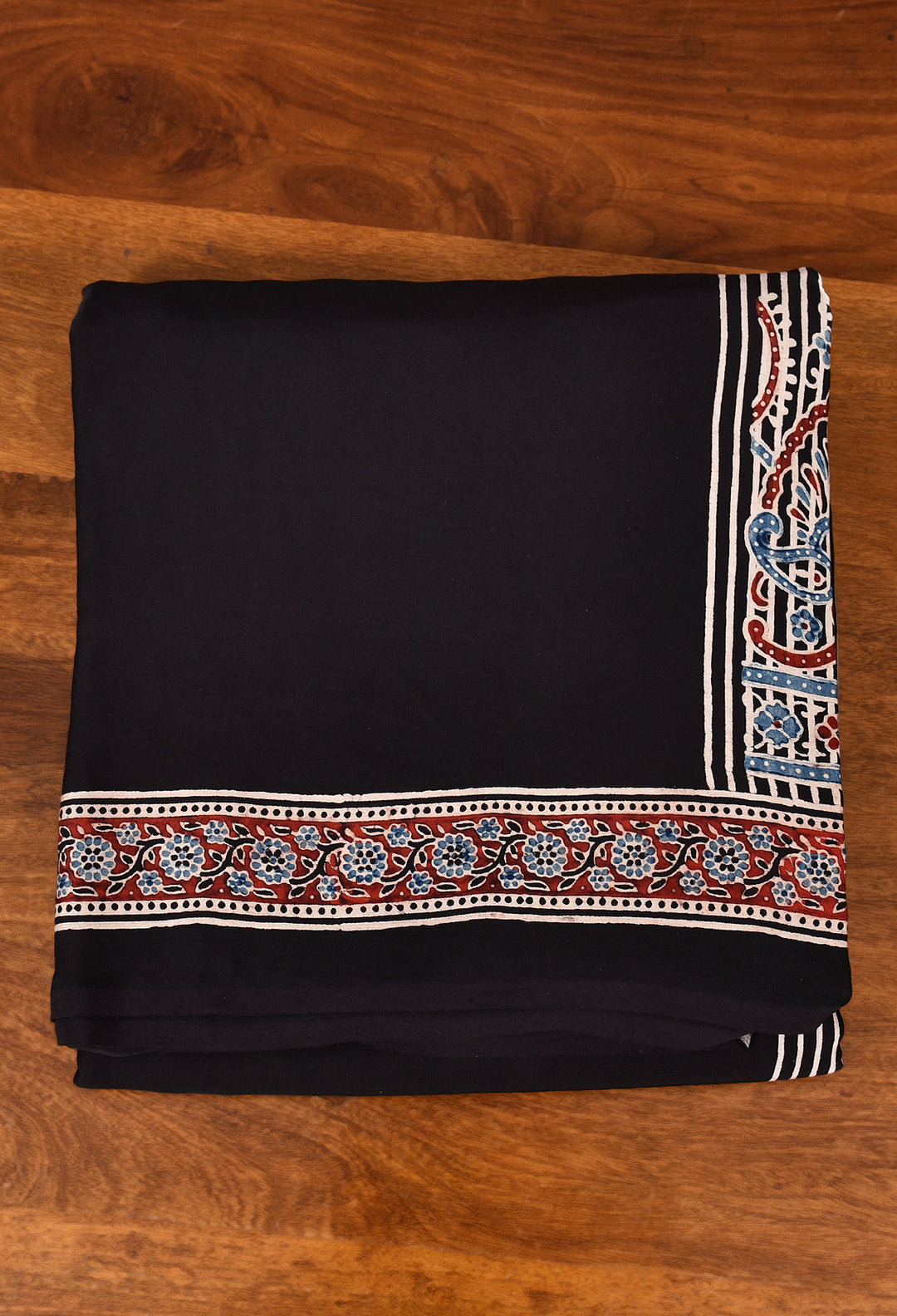 ISIBHA : AJRAKH HANDBLOCK MODAL SILK SAREE