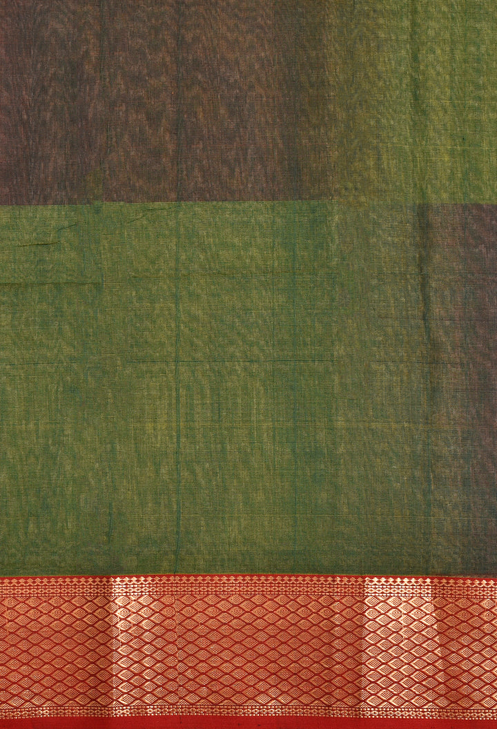 MUKTISHA  : HANDWOVEN MAHESHWARI SILK SAREE WITH ZARI BOOTIS