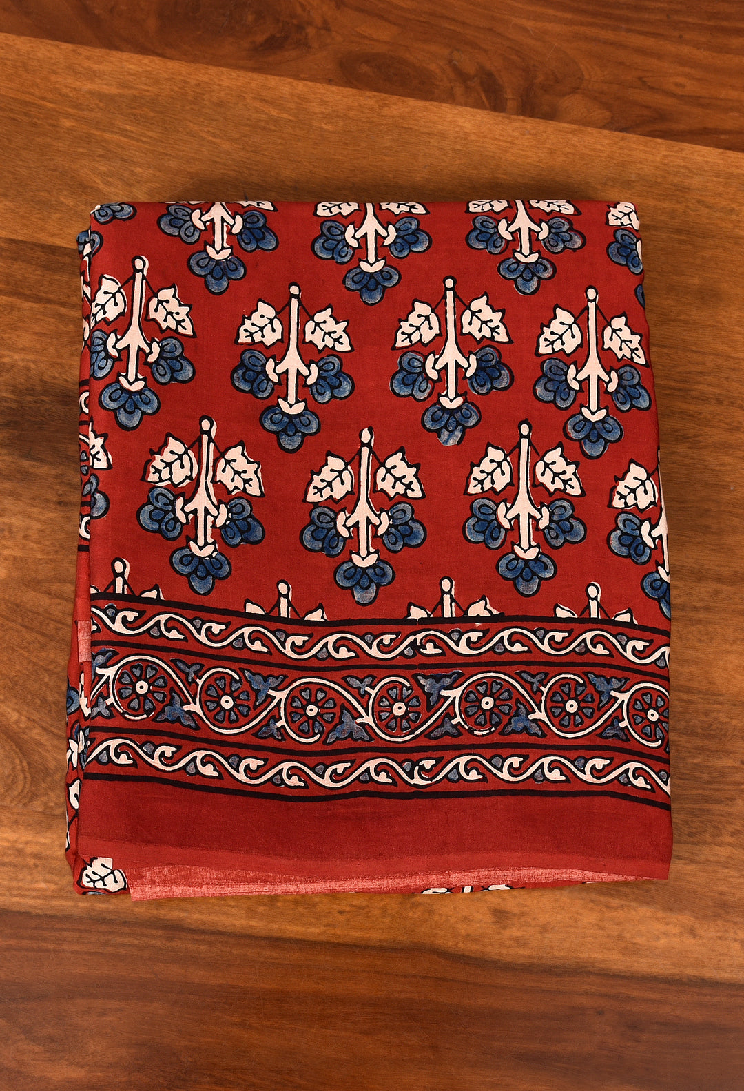 UMASHI : AJRAKH HANDBLOCK MODAL SILK SAREE