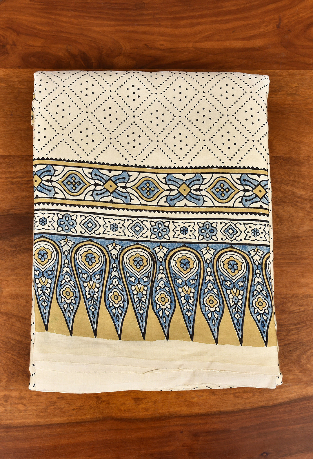 VANSHAA : AJRAKH HANDBLOCK MODAL SILK SAREE