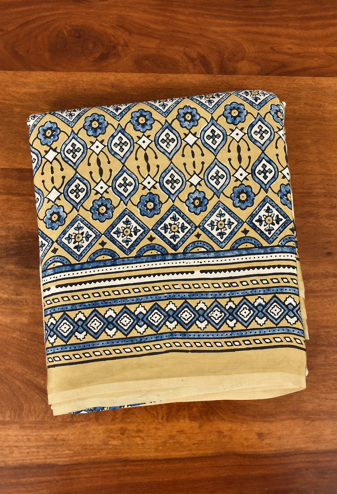 HIYANKI : AJRAKH HANDBLOCK MODAL SILK SAREE