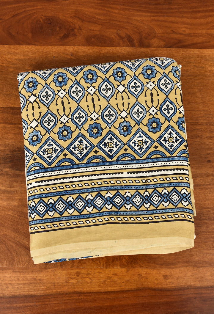HIYANKI : AJRAKH HANDBLOCK MODAL SILK SAREE