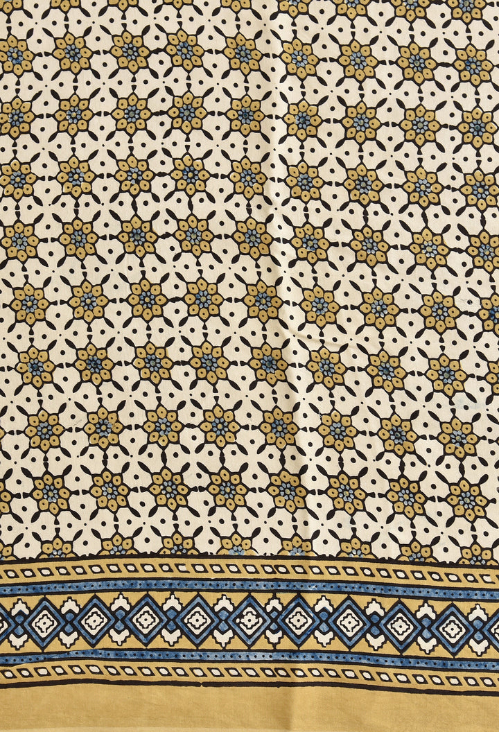 HIYANKI : AJRAKH HANDBLOCK MODAL SILK SAREE