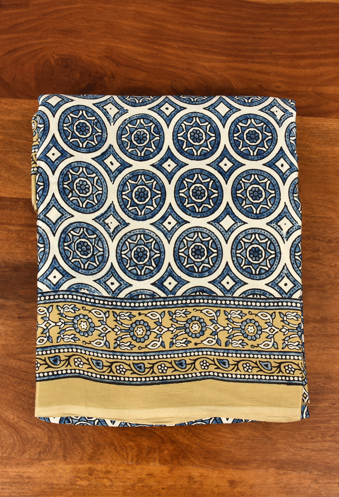 ANAHITA : AJRAKH HANDBLOCK MODAL SILK SAREE