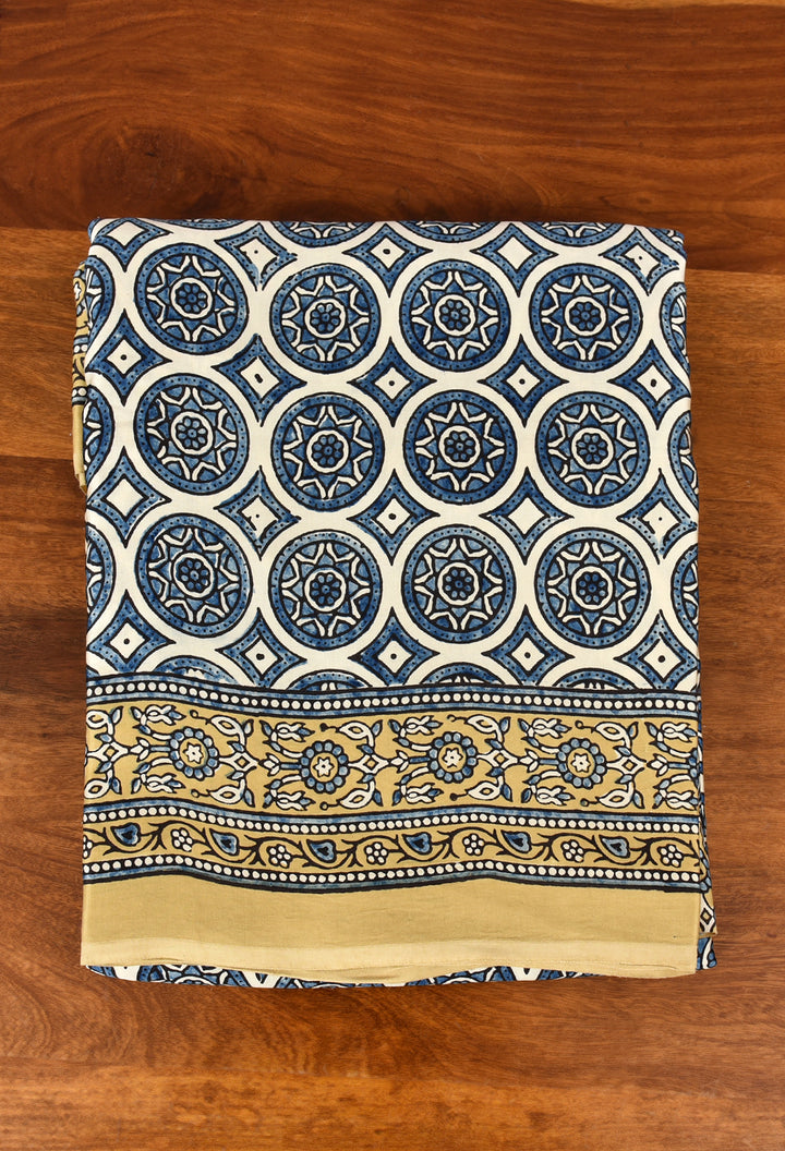 ANAHITA : AJRAKH HANDBLOCK MODAL SILK SAREE