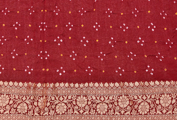 NIHARIKA : GEORGETTE JANGLA JAAL RAI BANDHEJ SAREE