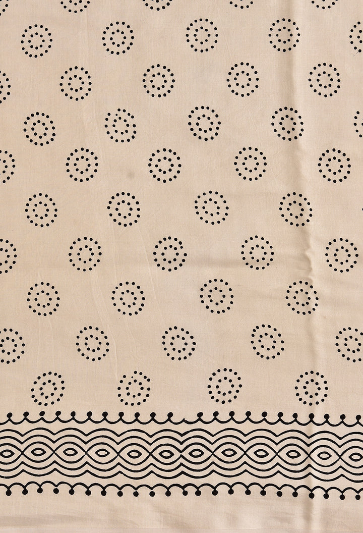BINIKA : AJRAKH HANDBLOCK MODAL SILK SAREE