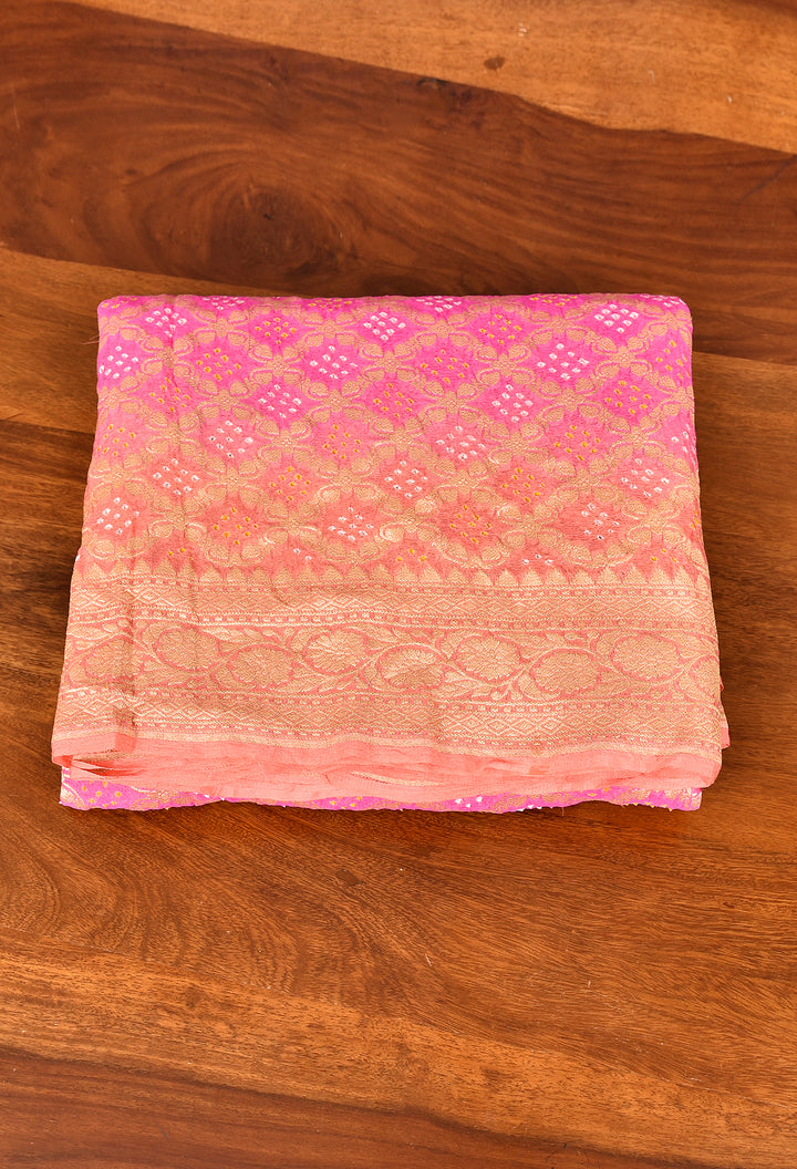 SHILPA : GEORGETTE JANGLA JAAL RAI BANDHEJ SAREE