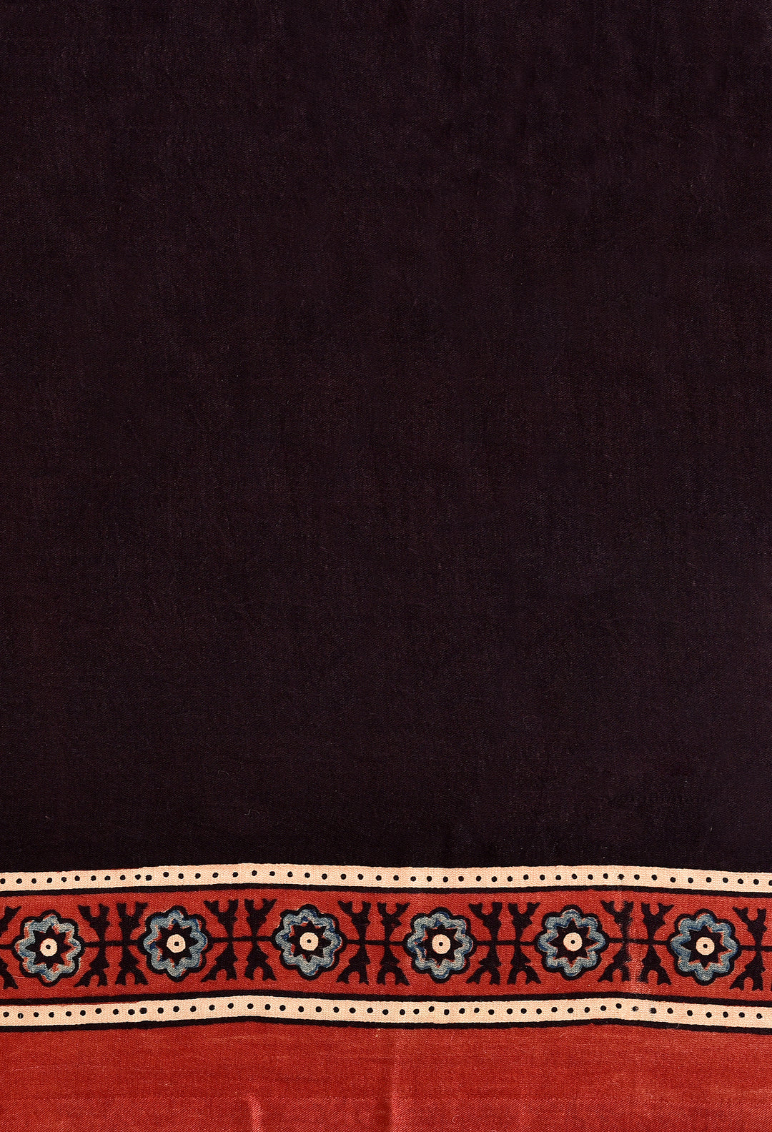 JAINIKA : AJRAKH HANDBLOCK PURE GAJJI SILK SAREE