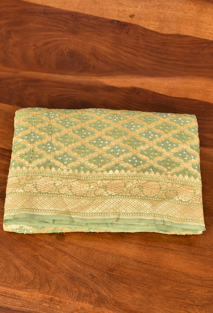 SHIPRA : GEORGETTE JANGLA JAAL RAI BANDHEJ SAREE