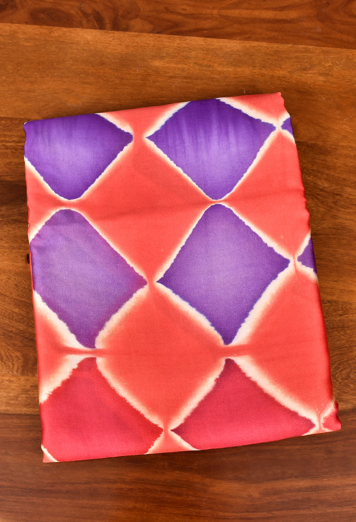 HASIBA : HANDMADE CLAMP DYED MODAL SILK SAREE WITH TISSUE PALLU