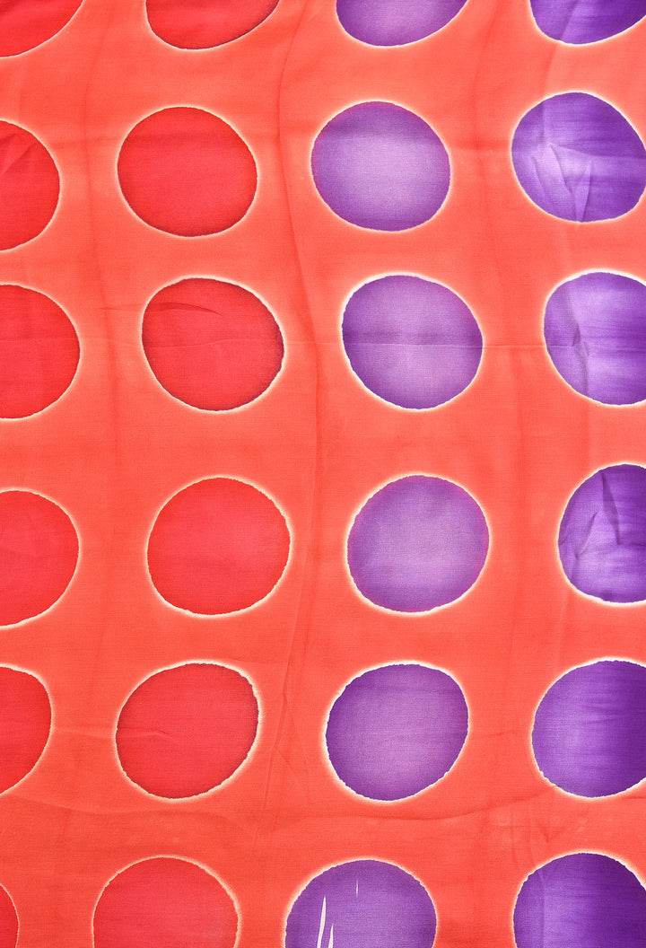 HASIBA : HANDMADE CLAMP DYED MODAL SILK SAREE WITH TISSUE PALLU