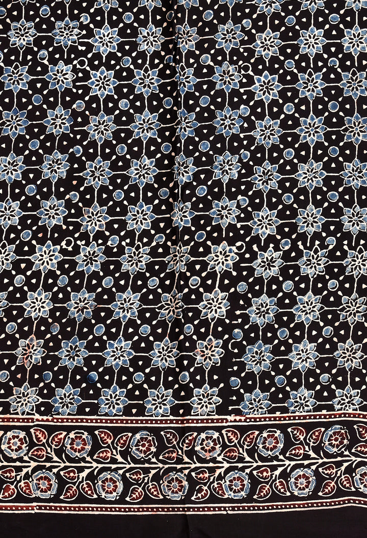 NISIKA : AJRAKH HANDBLOCK MODAL SILK SAREE