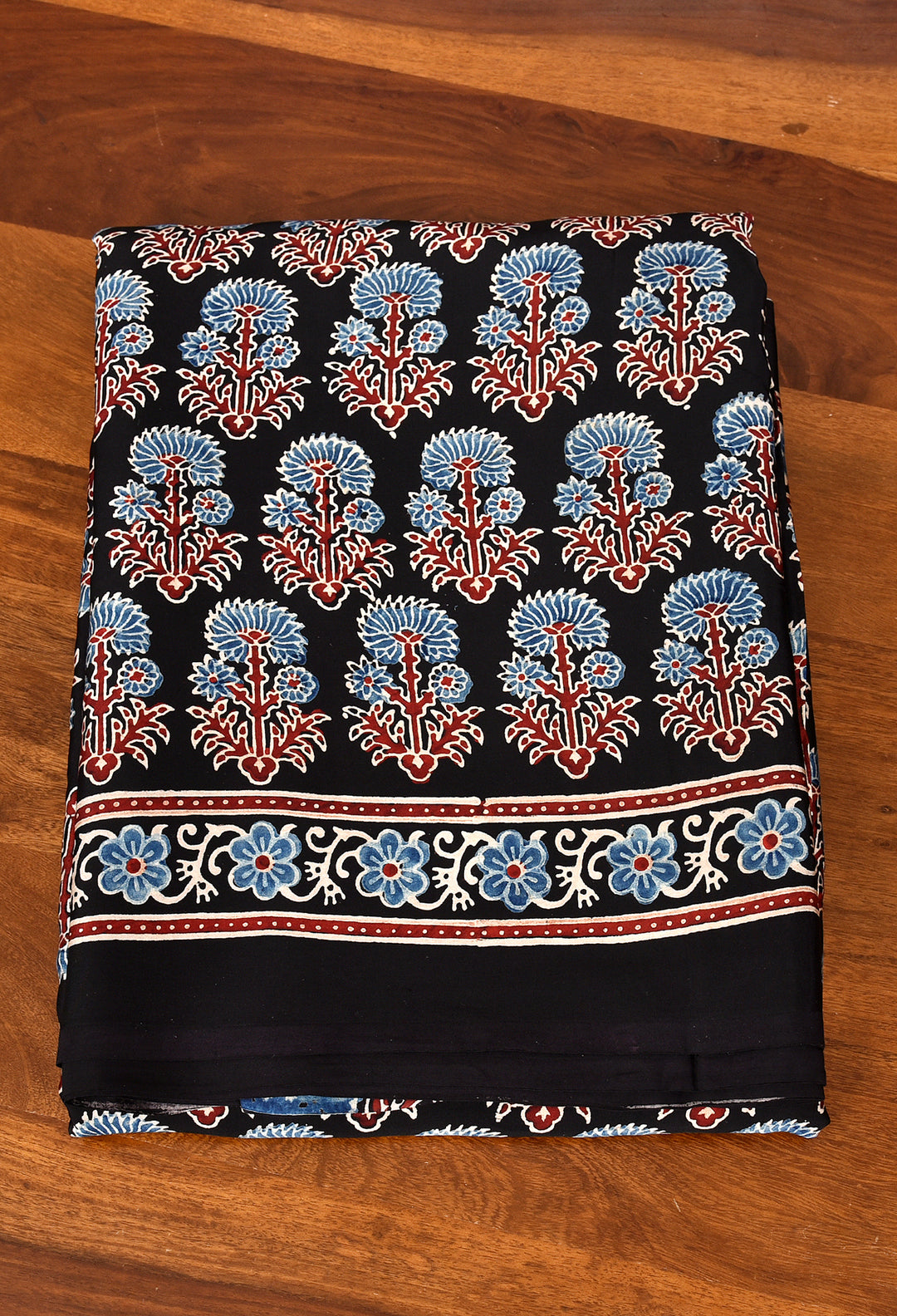 ATHARVI : AJRAKH HANDBLOCK MODAL SILK SAREE