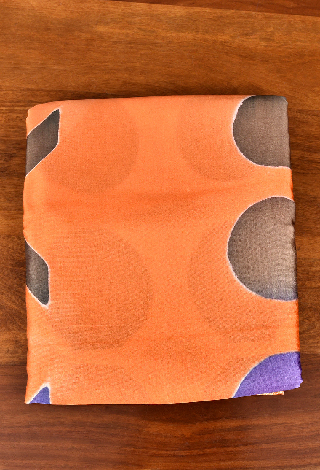RAMILA : HANDMADE CLAMP DYED MODAL SILK SAREE WITH TISSUE PALLU