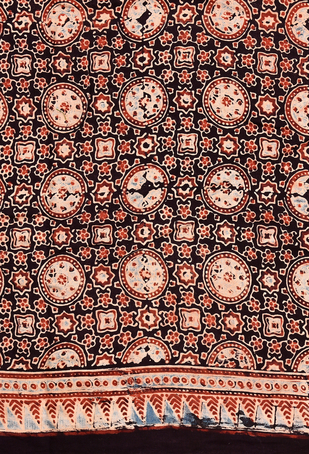 CHANDRESHI : AJRAKH HANDBLOCK MODAL SILK SAREE