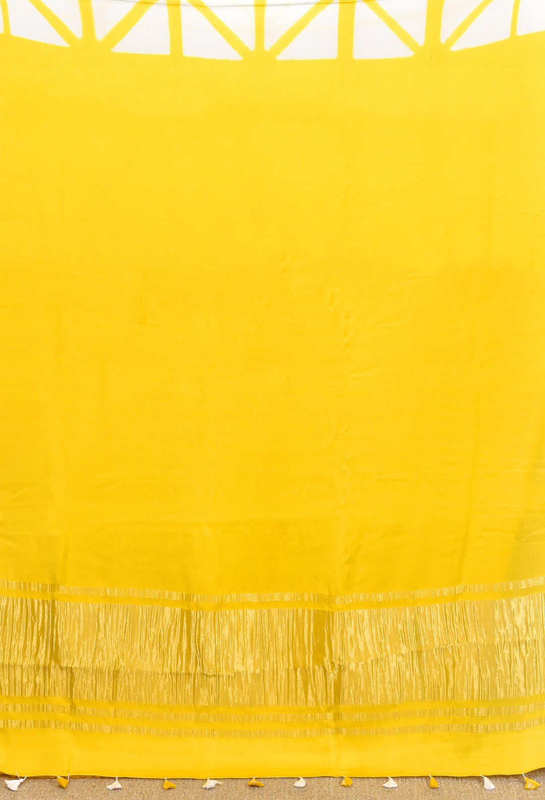 GULISTA : HANDMADE CLAMP DYED MODAL SILK SAREE WITH TISSUE PALLU