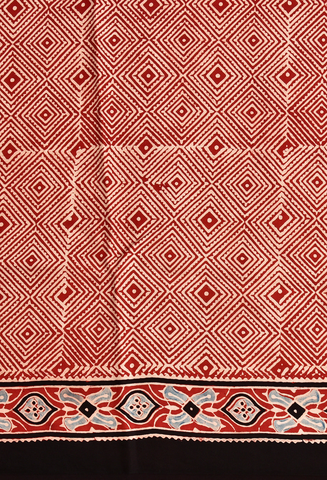 KRUPA : AJRAKH HANDBLOCK MODAL SILK SAREE