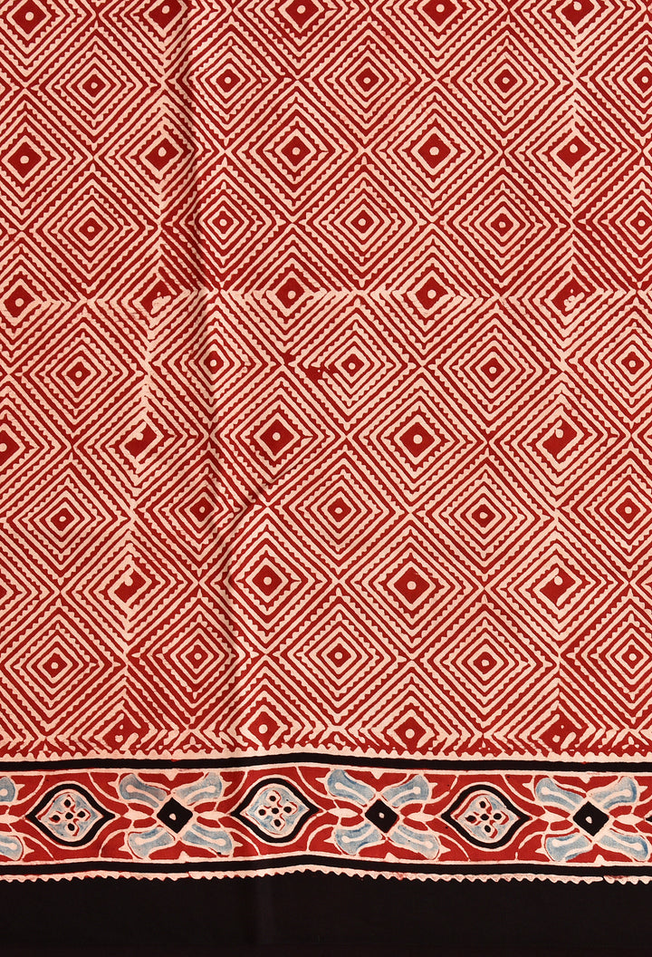 KRUPA : AJRAKH HANDBLOCK MODAL SILK SAREE