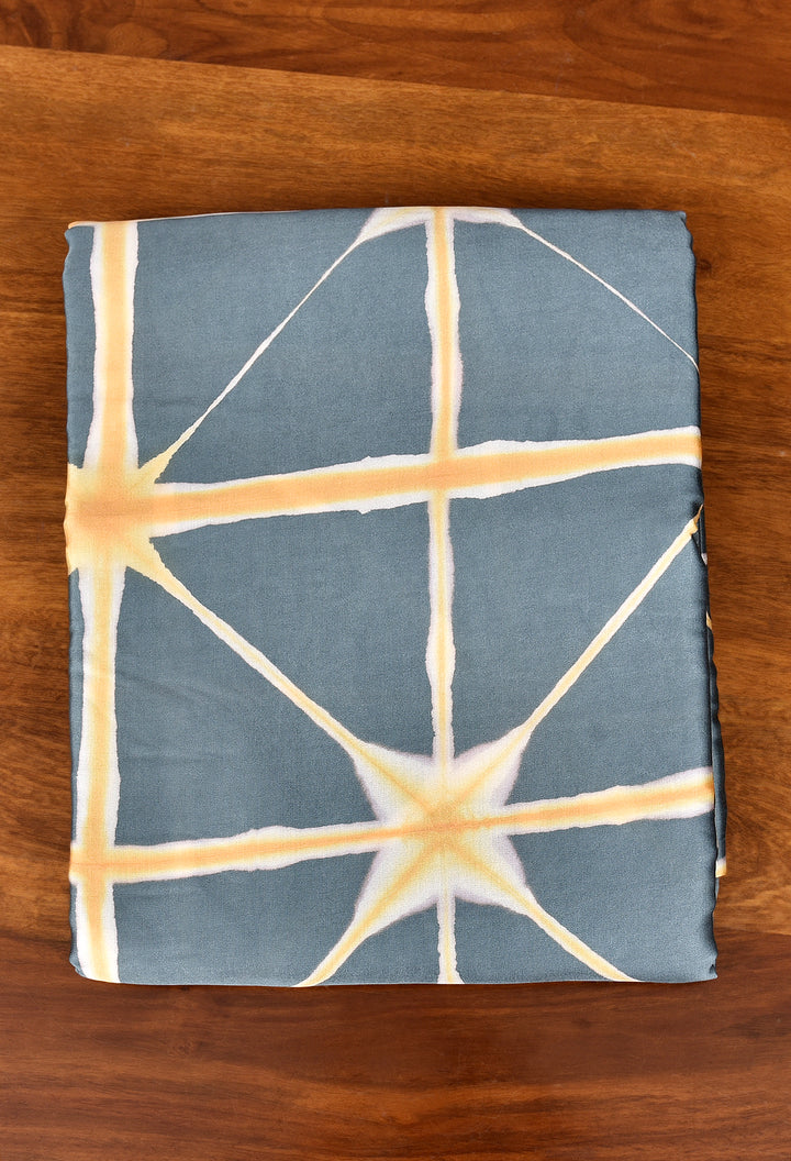 SULTANA : HANDMADE CLAMP DYED MODAL SILK SAREE WITH TISSUE PALLU