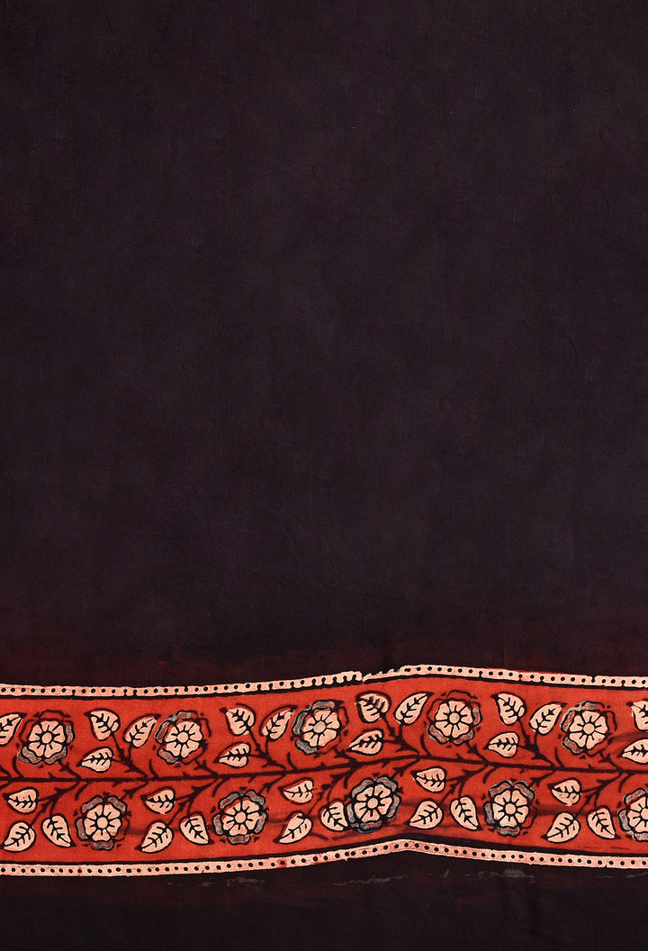 MANJRITA : AJRAKH HANDBLOCK MODAL SILK SAREE