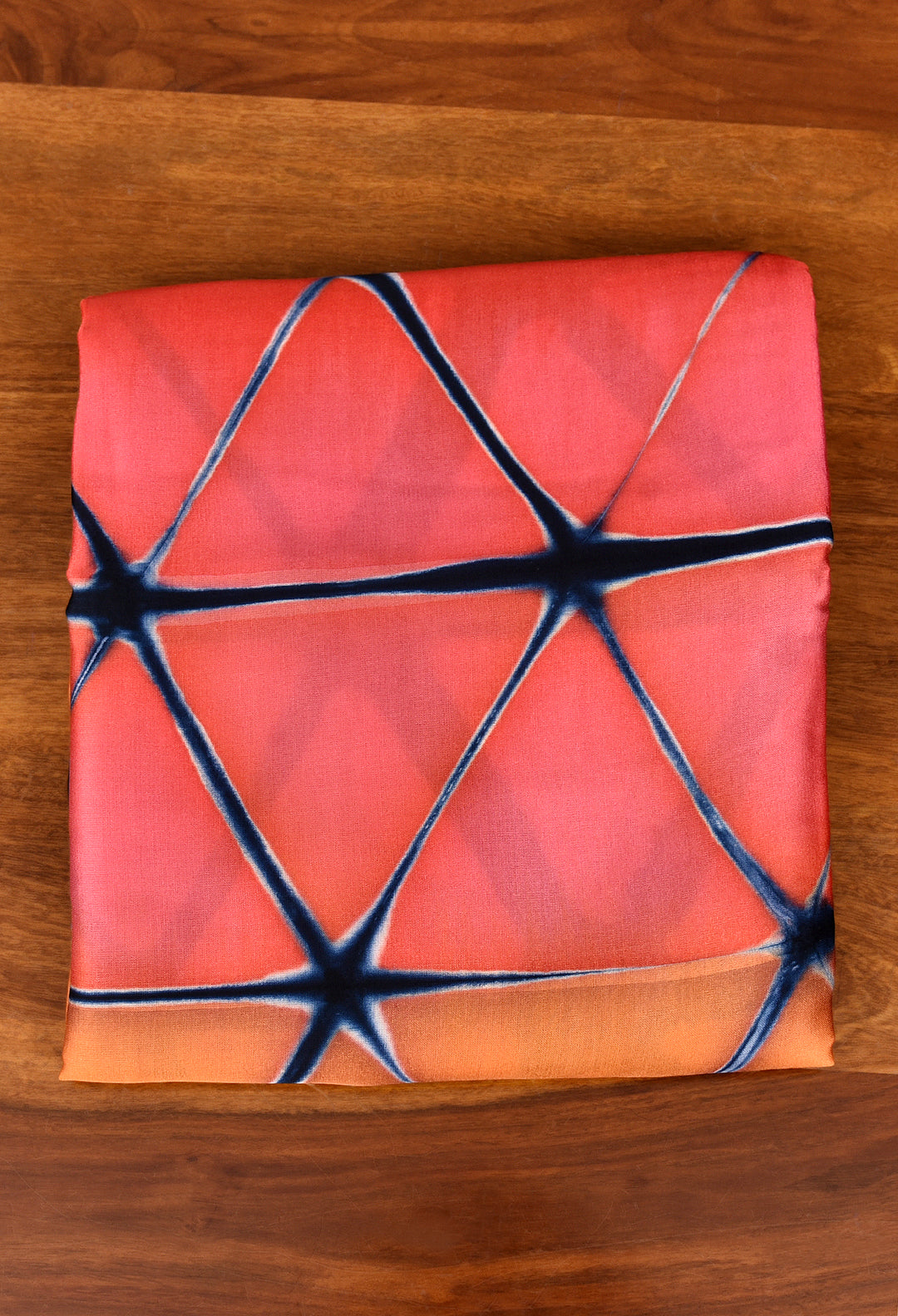 SUBHRA : HANDMADE CLAMP DYED MODAL SILK SAREE WITH TISSUE PALLU