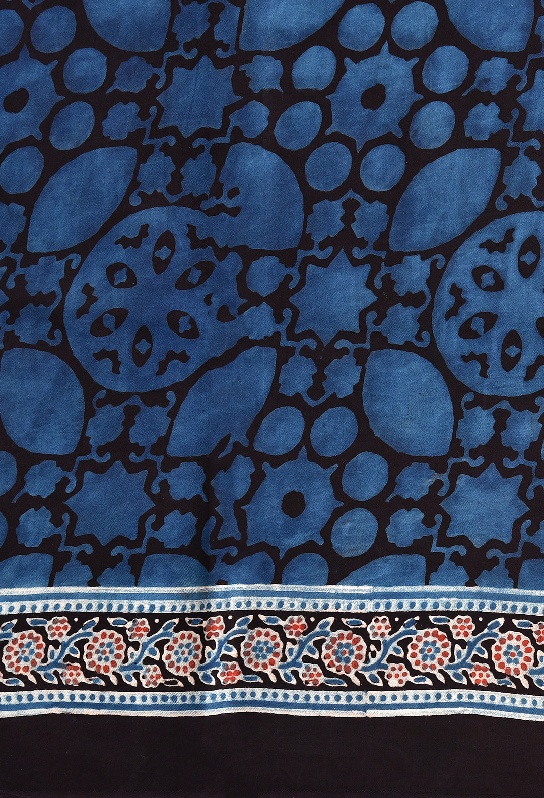 TUPKI : AJRAKH HANDBLOCK MODAL SILK SAREE