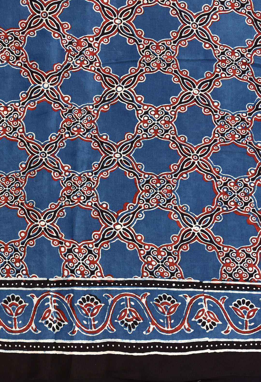 SARISHA : AJRAKH HANDBLOCK MODAL SILK SAREE