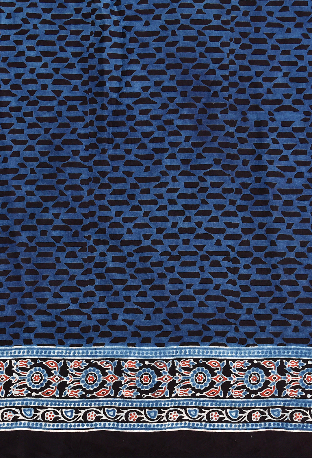 ELORAA: AJRAKH HANDBLOCK MODAL SILK SAREE