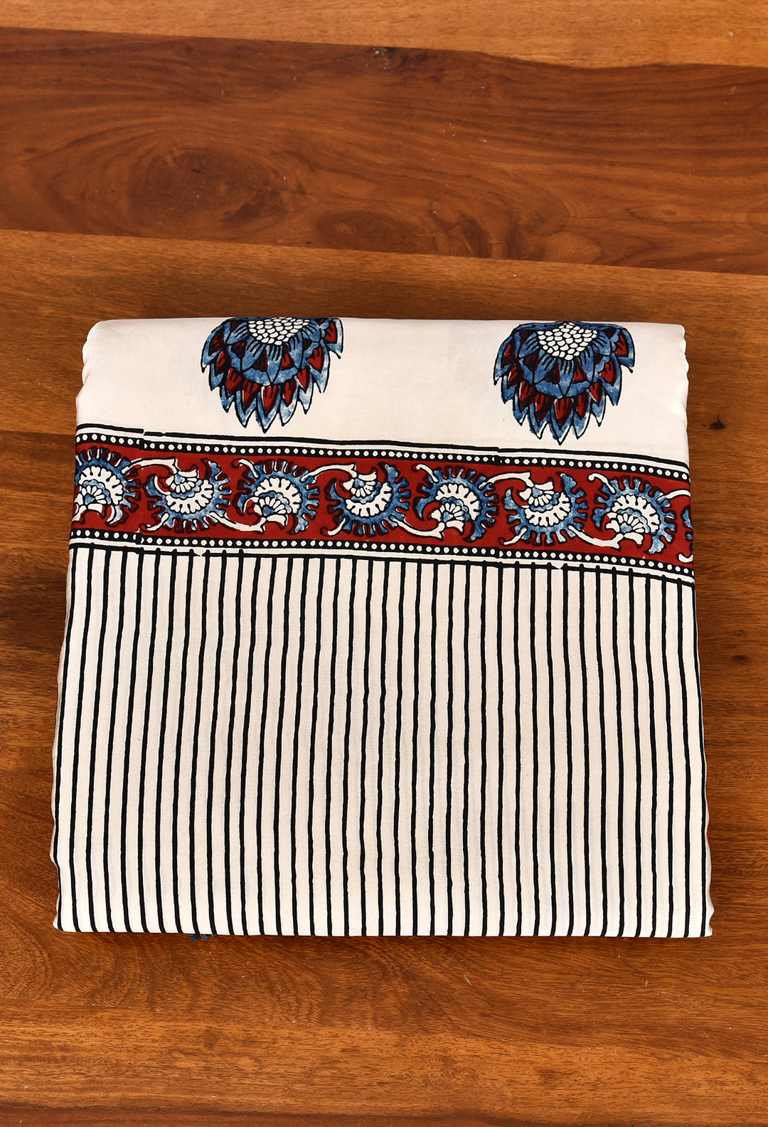 VEDAKSHI : AJRAKH HANDBLOCK MODAL SILK SAREE