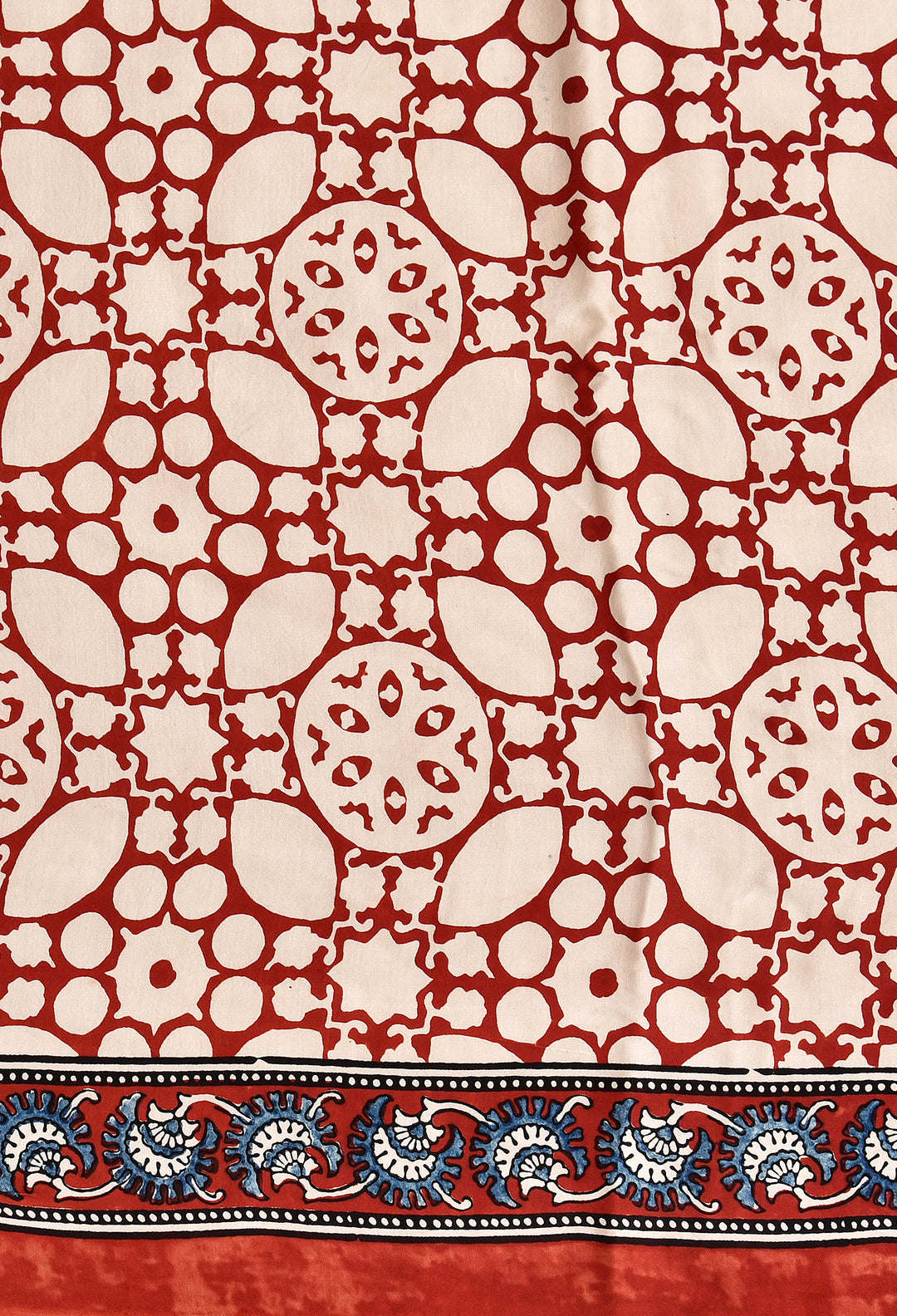 PUJASVI  : AJRAKH HANDBLOCK MODAL SILK SAREE