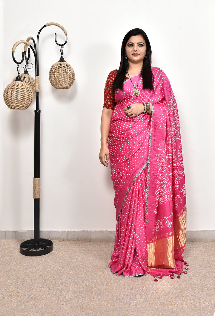 AMANJOT : RAI BANDHANI SAREE