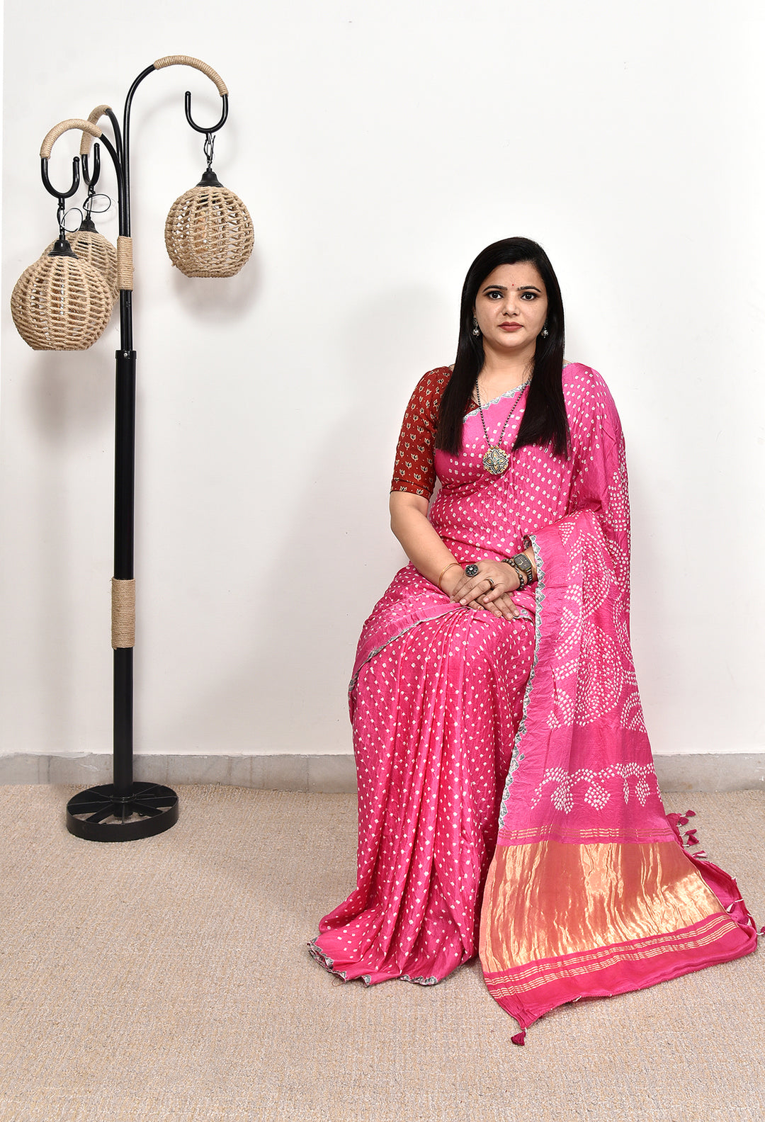 AMANJOT : RAI BANDHANI SAREE