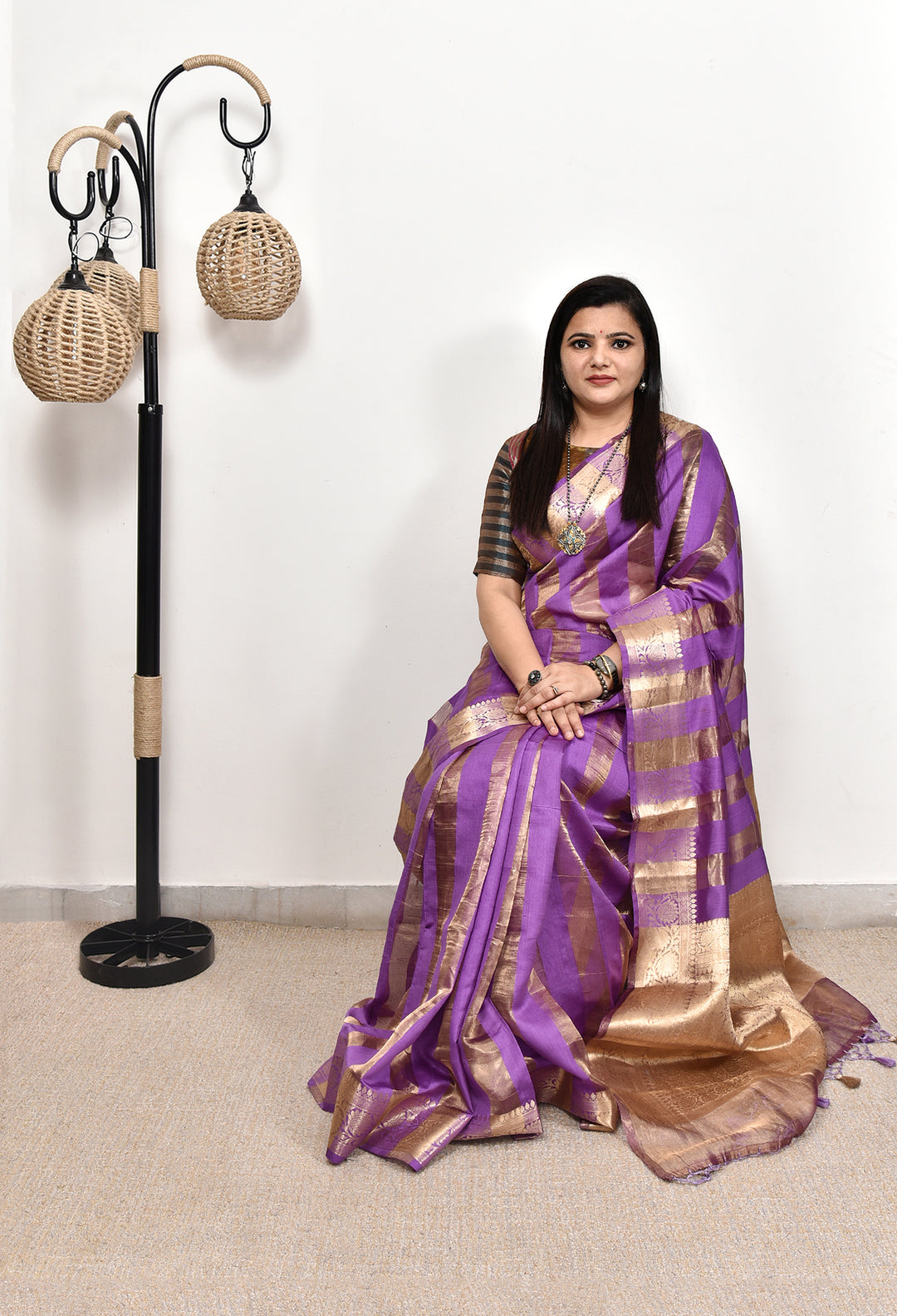 MOKSHIKA : BANARASI TISSUE CHINIYA KATAN SILK SAREE