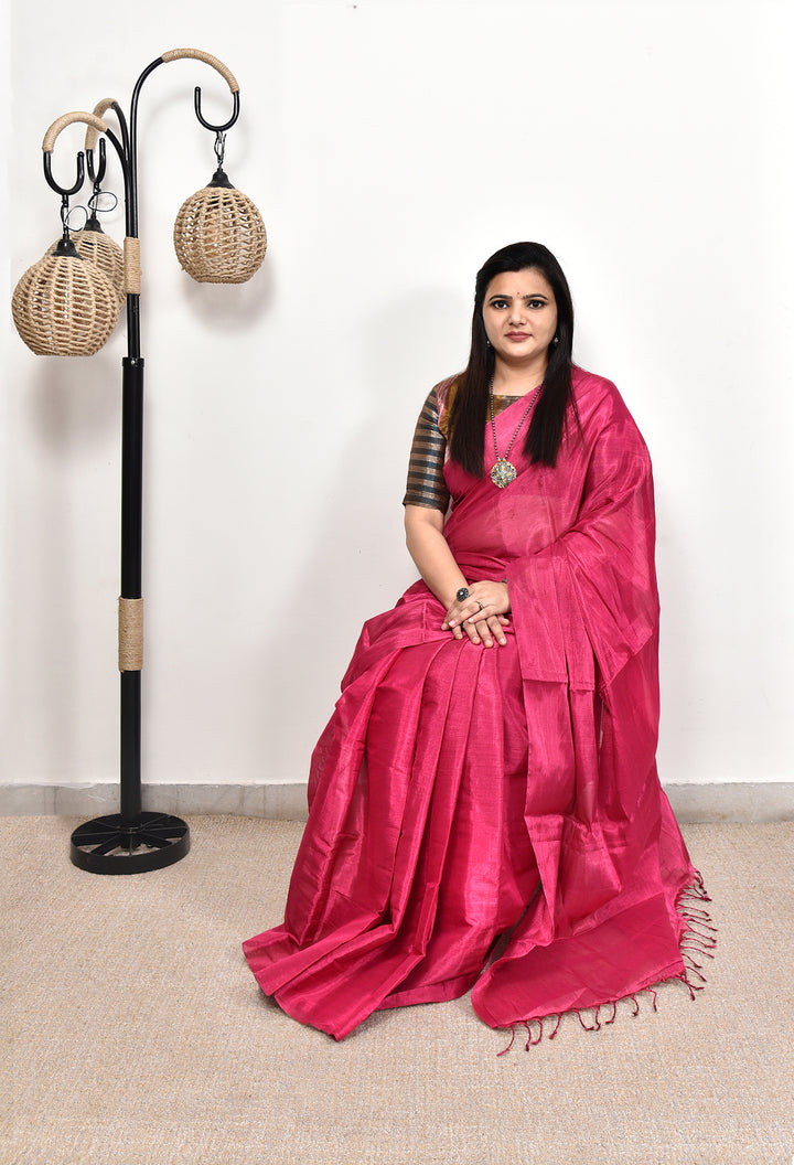 TASHI : HANDWOVEN TISSUE SILK SAREE