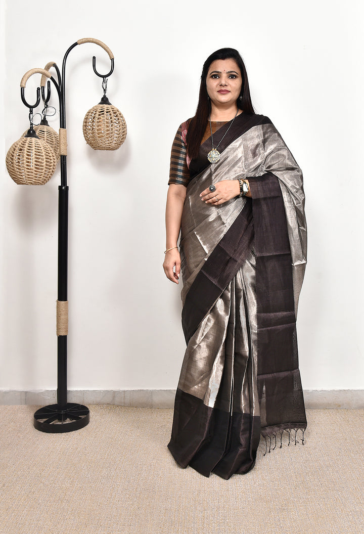 KAMOLIKA  : HANDWOVEN TISSUE SILK SAREE