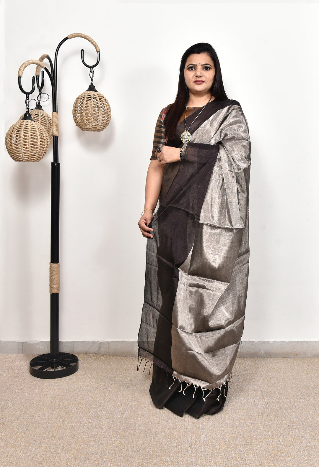 KAMOLIKA  : HANDWOVEN TISSUE SILK SAREE