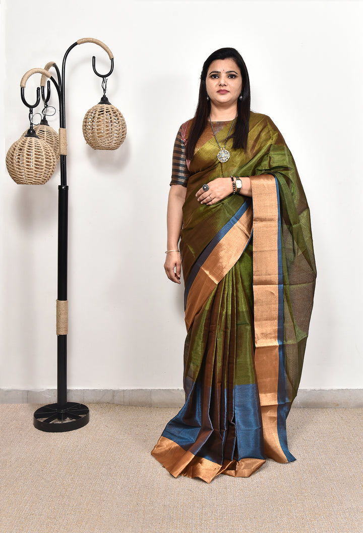 PRANIKA : HANDWOVEN TISSUE SILK SAREE