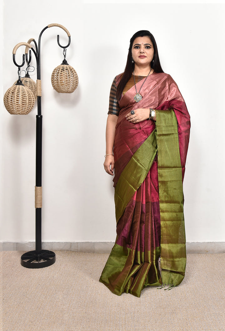 IPSHITA : HANDWOVEN TISSUE SILK SAREE