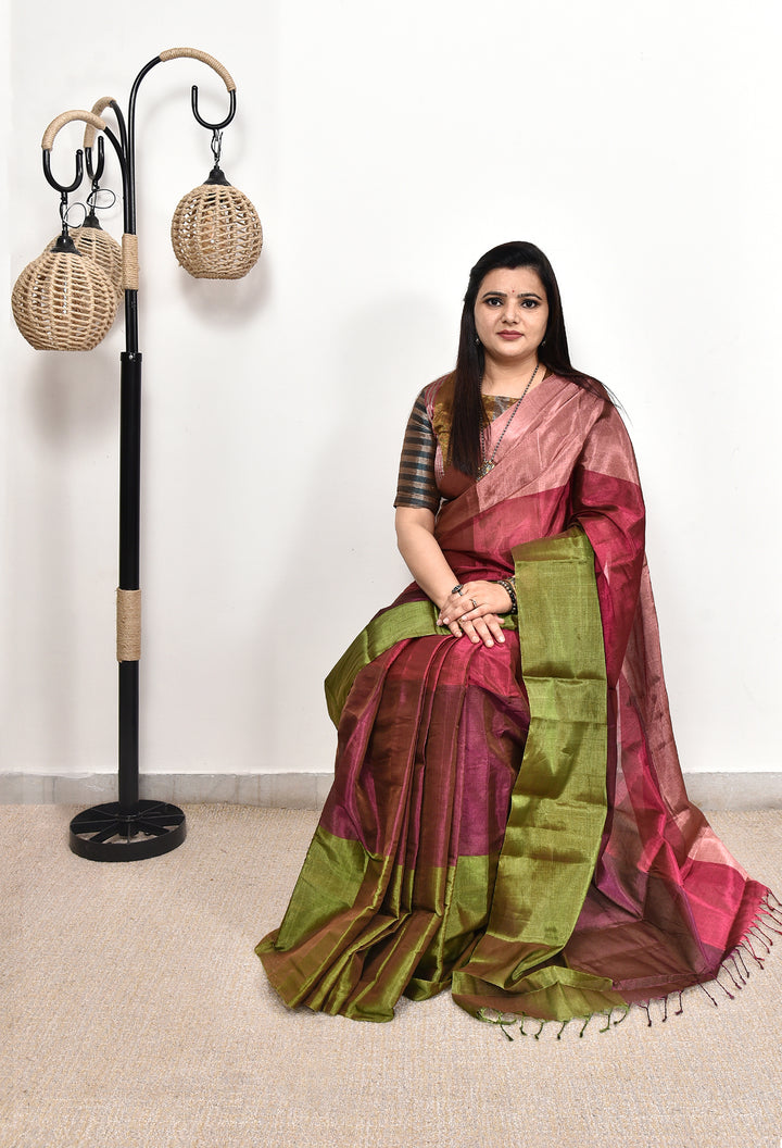 IPSHITA : HANDWOVEN TISSUE SILK SAREE