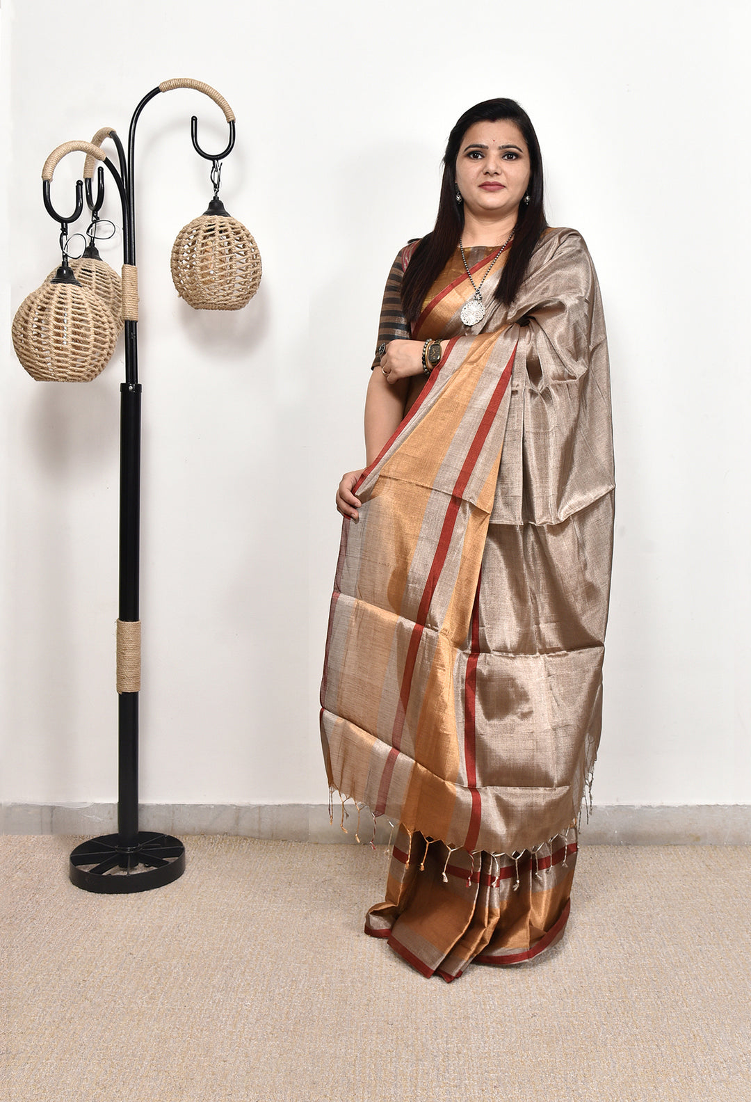 GRACY : HANDWOVEN TISSUE SILK SAREE