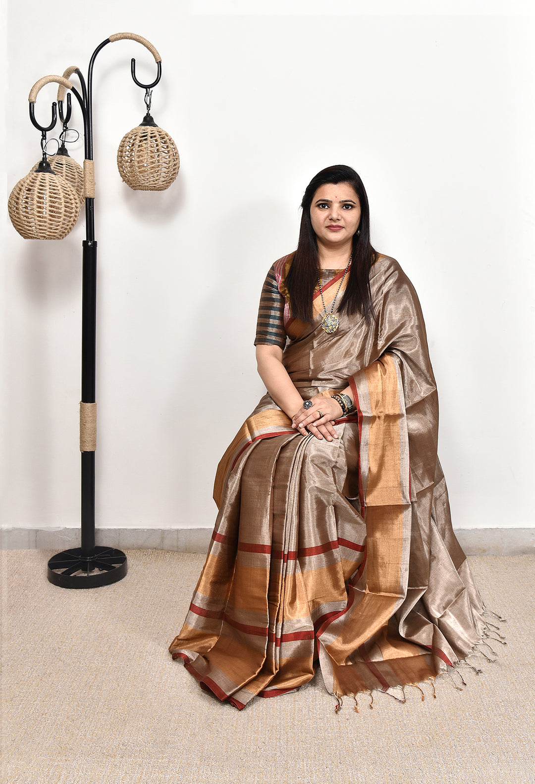 GRACY : HANDWOVEN TISSUE SILK SAREE