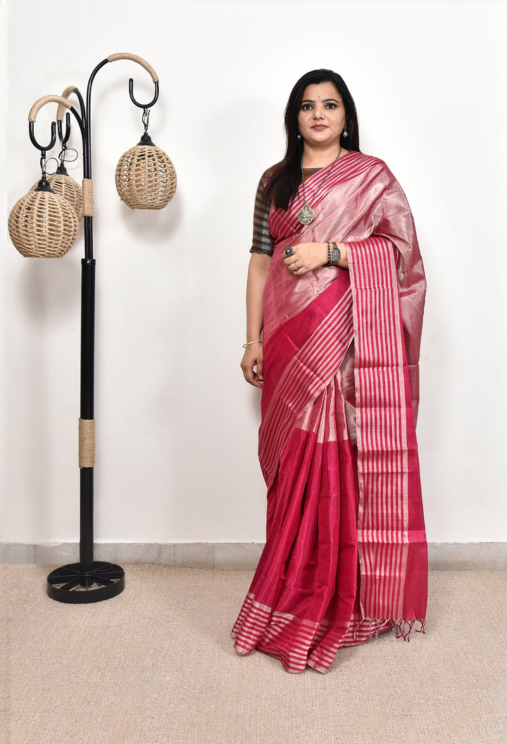 SAIYAAMI : HANDWOVEN TISSUE SILK SAREE